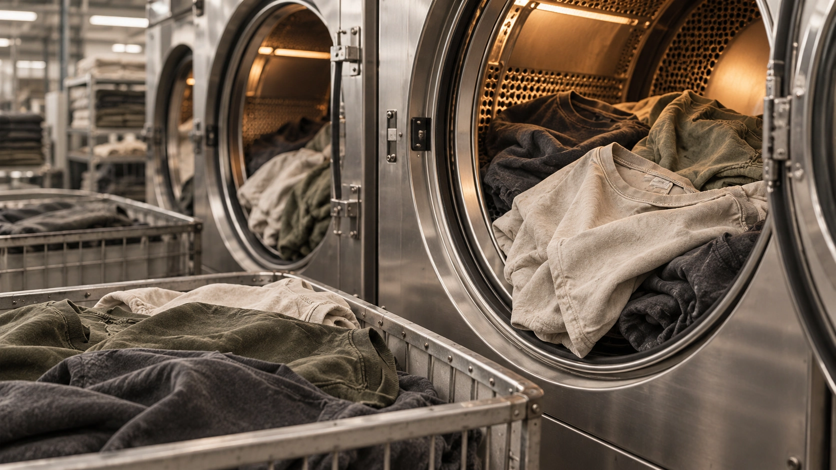 Garment dye drying stage, reference image