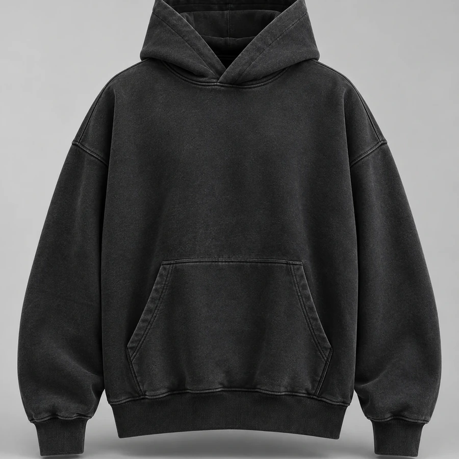 Heavyweight Streetwear Hoodie, front product style reference