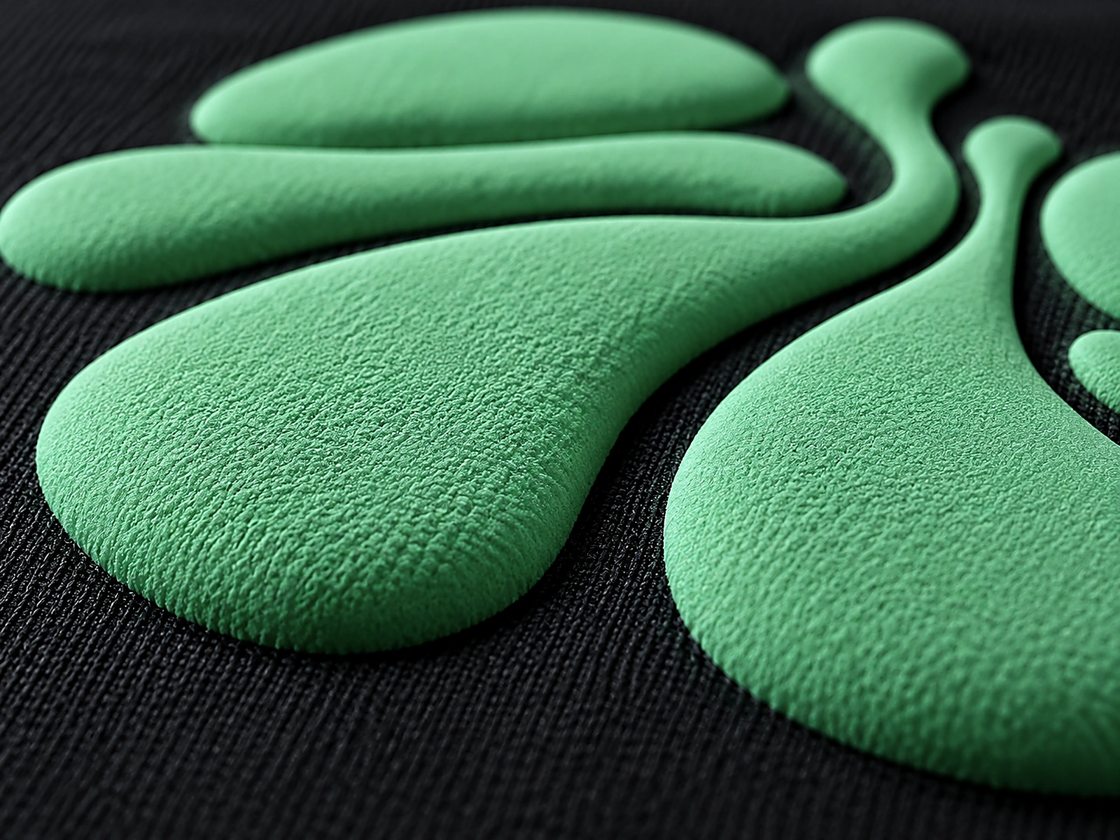 Raised puff print texture on a T-shirt