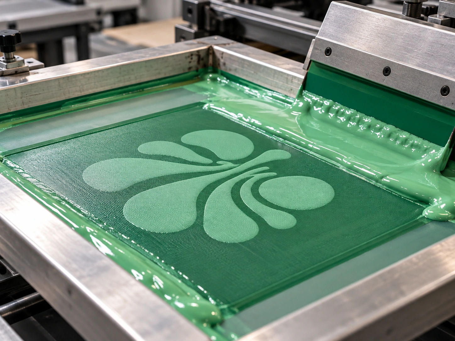 Screen prepared for puff-print ink application