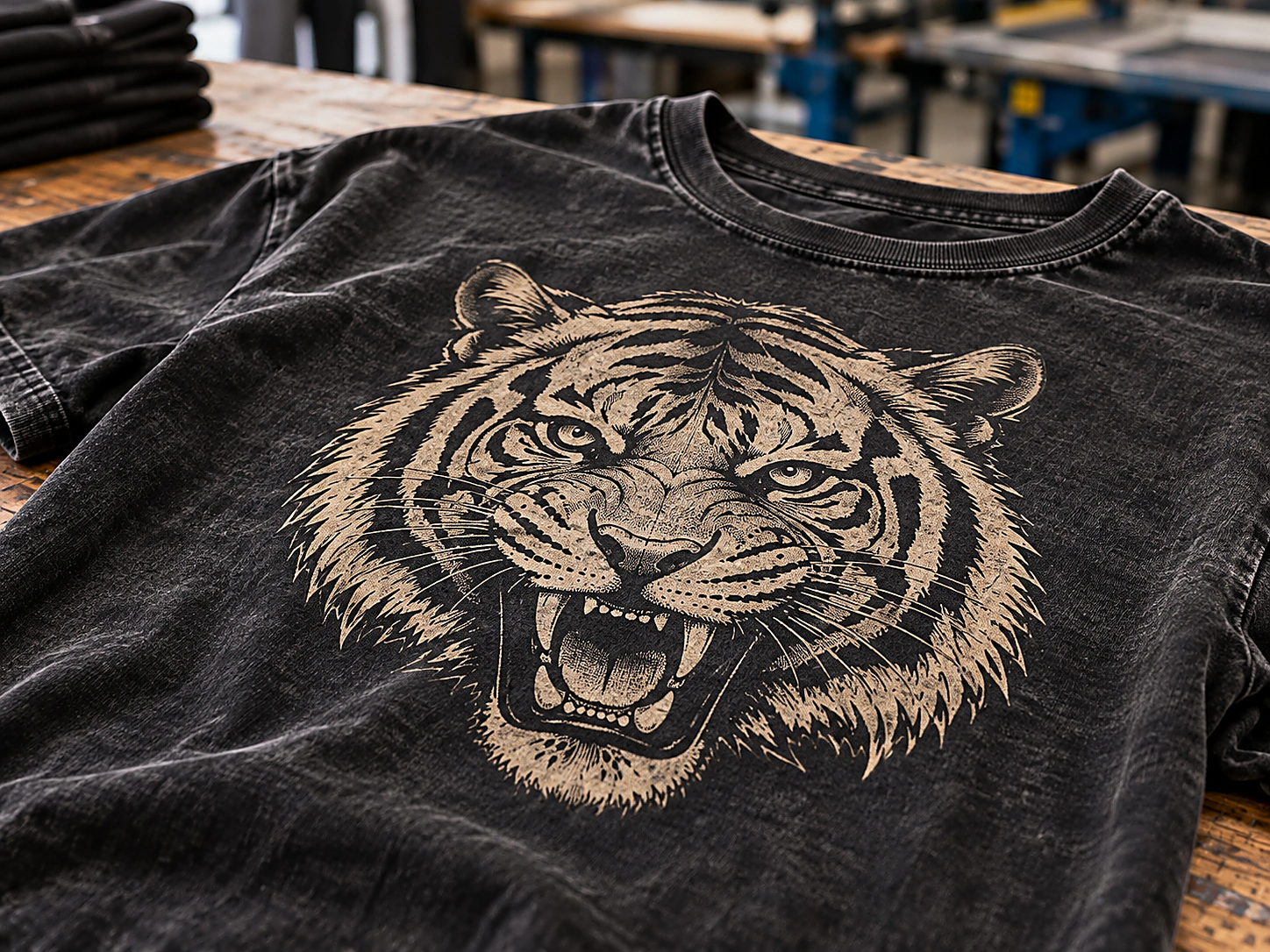 Discharge style screen print texture