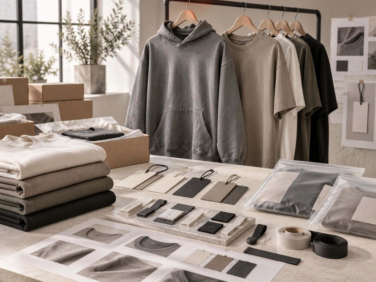Custom private-label garment branding detail